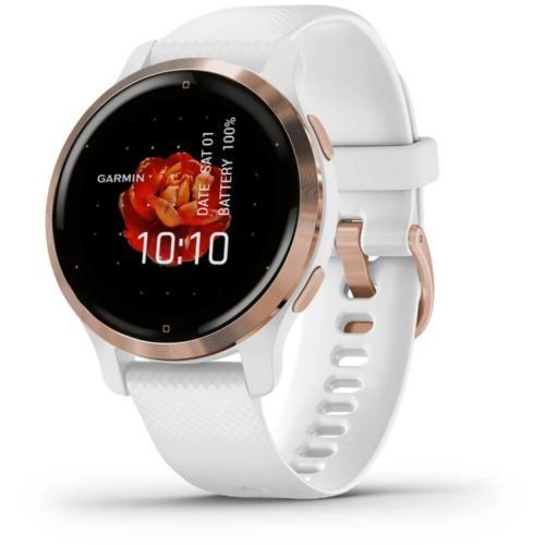 Montre sport GARMIN Venu 2S Rose Gold avec bracelet blanc