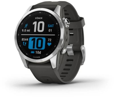 Montre sport GARMIN Fenix 7S silver avec bracelet gris