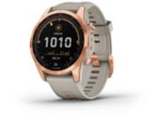 Montre sport GARMIN Fenix 7S solar rose gold bracelet beige