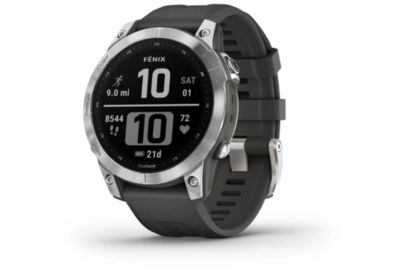 Montre sport GARMIN Fenix 7 silver avec bracelet gris Boulanger