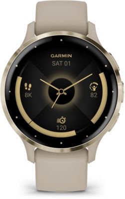 Montre sport GARMIN Venu 3S French gray + Cream Gold