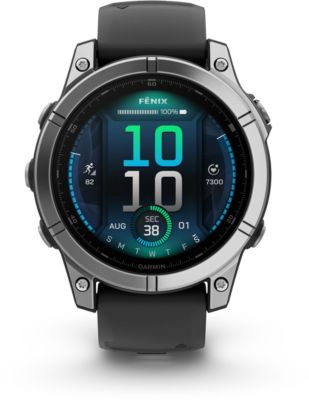 Montre sport GARMIN Fenix E 47mm Acier inox bracelet gris