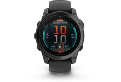 Montre sport GARMIN Fenix E 47mm Gris Acier bracelet noir