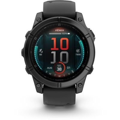 Location Montre sport GARMIN Fenix E 47mm Gris Acier bracelet noir