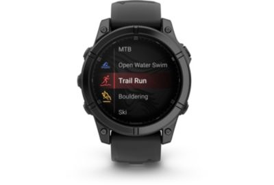 Montre sport GARMIN Fenix E 47mm Gris Acier bracelet noir