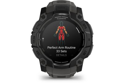 Montre sport GARMIN Instinct3 Amoled 50mm Noir Bracelet gris