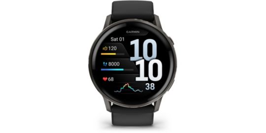 Montre sport GARMIN Venu 4 Noir/Gris Silicone noir 45mm