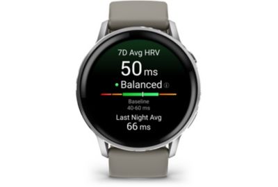 Montre sport GARMIN Venu 4 Noir/Silver Silicone Gris 45mm