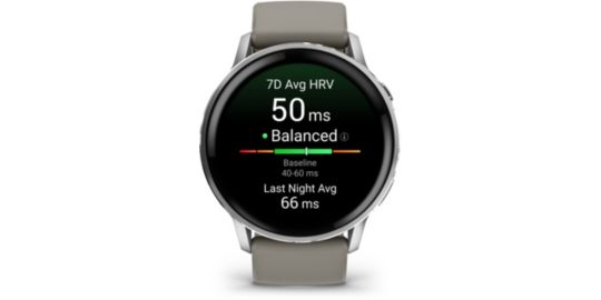 Montre sport GARMIN Venu 4 Noir/Silver Silicone Gris 45mm