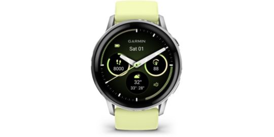 Montre sport GARMIN Venu 4 Gris/Silver Silicone Jaune 45mm