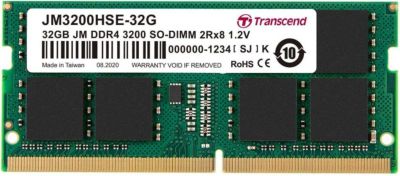 Mémoire vive TRANSCEND 32 Go DDR4 3200 Mhz SODIMM