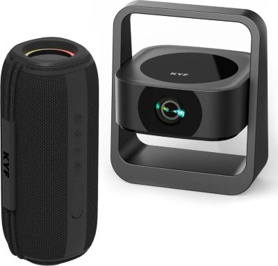 Vidéoprojecteur home cinéma KYF 4K, pliable+enceinte 60W