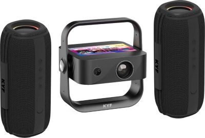 Vidéoprojecteur home cinéma KYF 4K, écran 7' intégré+ 2 enceintes 60W