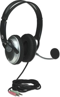 Micro-casque MANHATTAN Classique, Confortable, Double Jack 3.5 Micro-casque MANHATTAN Classique, Confortable, Double Jack 3.5