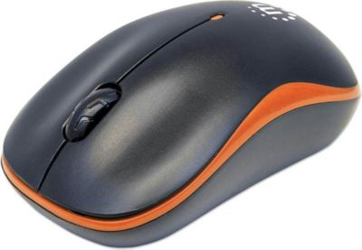 Souris sans fil MANHATTAN Success -1000 Dpi - Noire et Orange Souris sans fil MANHATTAN Success -1000 Dpi - Noire et Orange