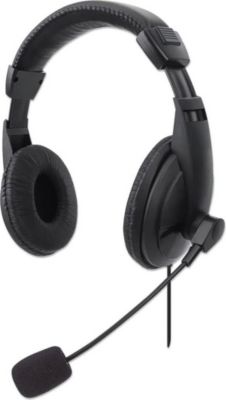 Micro-casque MANHATTAN Léger, USB-A, Compatible PC, PS4 et PS5