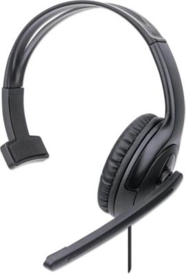 Micro-casque MANHATTAN Mono supra auriculaire - Léger - USB-A
