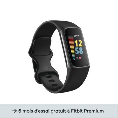 Bracelet connect FITBIT Charge 5 noir