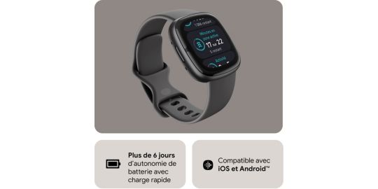 Montre sport FITBIT Sense 2 Aluminium Gr