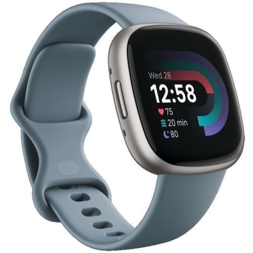 Montre sant FITBIT Versa 4 Aluminium Platine et bleu Boulanger