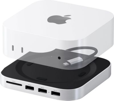 Câble alimentation SATECHI Hub Mac Mini 2024 avec Boîtier SSD + USB