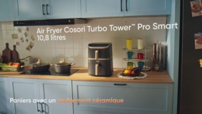 Voir la vidéo pour Friteuse sans huile COSORI Turbo Tower Pro KOSP0040EUN