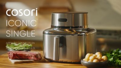 Voir la vidéo pour Friteuse sans huile COSORI ICONIC? Single -  6,2 L, connecté