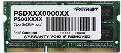 Mémoire vive PATRIOT SODIMM DDR3 4 Go 1600 Mhz