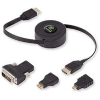Câble HDMI RETRAK 1M50 Rétractable Multi adaptateurs