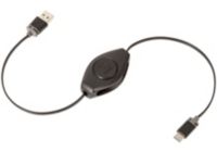 Câble USB C RETRAK USB C - USB A Noir