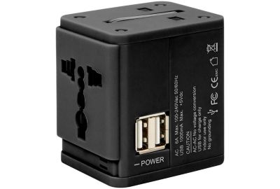 Adaptateur de voyage RETRAK universel + double USB-A