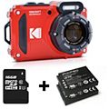 Appareil photo Compact KODAK WPZ2 Rouge Pack 2e batterie+carte SD 16g