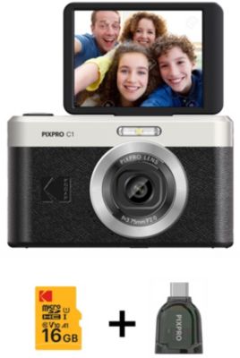 Appareil photo Compact KODAK Pixpro C1 Black + Micro SD 16Go