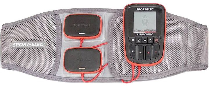 Electrostimulateur musculaire Multisport Pro Sport-Elec 4 canaux 14  programmes + ceinture abdominale Maxibelt - Electrotens