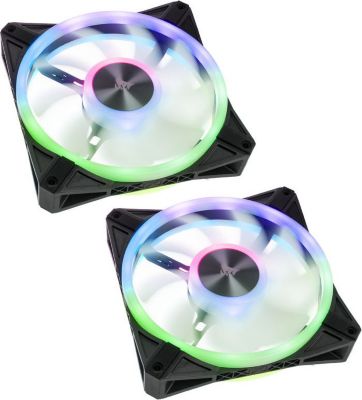 Ventilateur PC CORSAIR Corsair iCUE QL140 RGB PWM Lüfter 2er Pa
