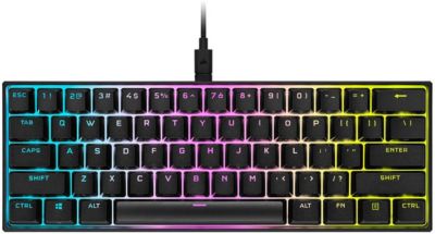 TECURS Clavier Gamer Mecanique - Clavier Gaming 60 Pourcent Azerty