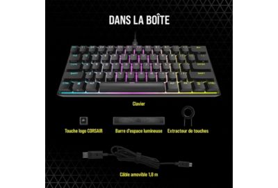 Clavier CORSAIR K65 RGB MINI CHERRY MX R