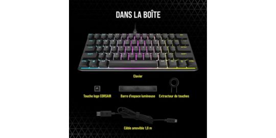 Clavier CORSAIR K65 RGB MINI CHERRY MX R
