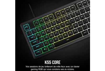 Clavier gamer CORSAIR K55 CORE GRAY