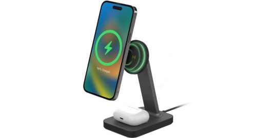 Station de chargement MOPHIE induction position droite noir