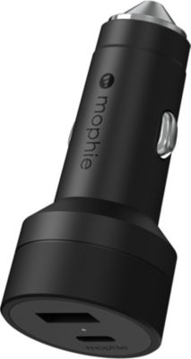 Chargeur allume-cigare MOPHIE 42W duo USB-C et USB-A Noir