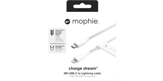 Câble de charge MOPHIE 3M USB-C vers lighting blanc