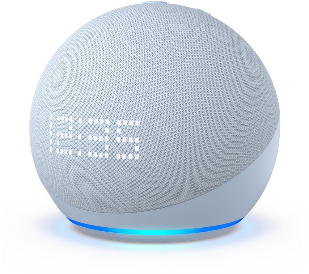 Assistant vocal  Echo Dot 5 avec Horloge Bleu gris