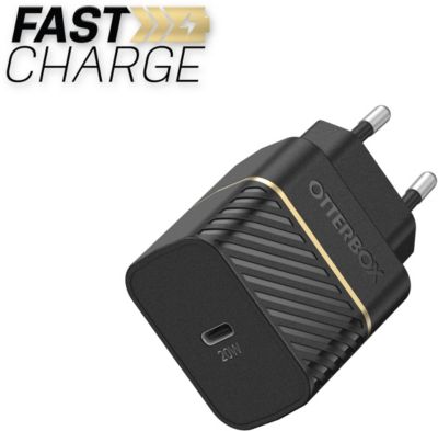 Chargeur USB C OTTERBOX USB-C 20W + Cable USB-C noir