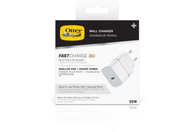 Chargeur secteur OTTERBOX USB-C 30W blanc