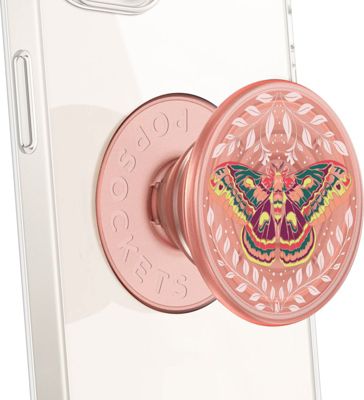 Support smartphone POPSOCKET PopGrip Metamorphosis Rose adhésif