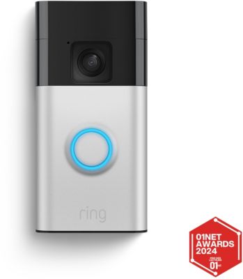 Sonnette vidéo RING Battery video Doorbell Nickel satiné