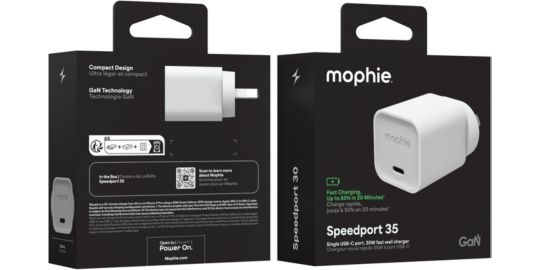 Chargeur secteur MOPHIE 35W GaN USB-C x2 power Delivery Blanc