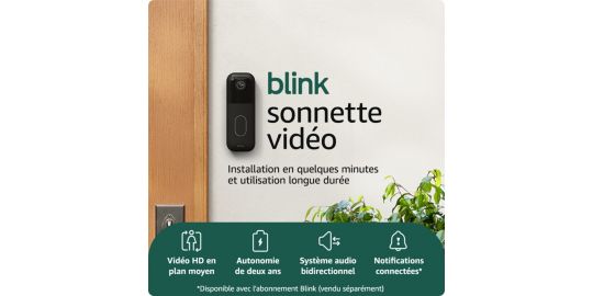 Sonnette connectée BLINK Video Doorbell 2 - noire