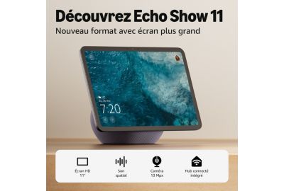 Assistant vocal AMAZON Echo Show 11 - Glacier White